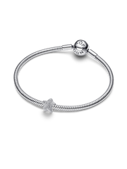 Textured Star Mini Charm - Sterling silver