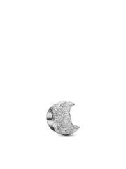 Textured Moon Mini Charm - Sterling silver