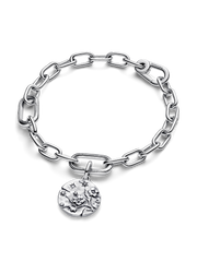 Cherry Blossom Medallion Charm - Sterling silver