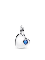September Birthstone Heart Pendant Necklace