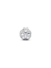 Textured Ladybird Mini Charm - Sterling silver