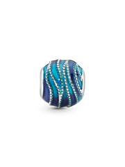 Blue Wave Charm - Sterling silver