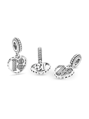 18th Celebration Dangle Charm - Sterling silver