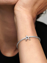 Letter A Alphabet Charm - Sterling silver