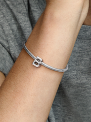 Letter B Alphabet Charm - Sterling silver