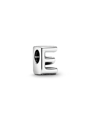 Letter E Alphabet Charm - Sterling silver