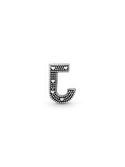 Letter J Alphabet Charm - Sterling silver