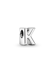 Letter K Alphabet Charm - Sterling silver