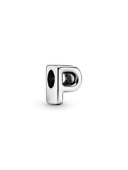 Letter P Alphabet Charm - Sterling silver