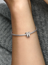 Letter W Alphabet Charm - Sterling silver
