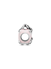 Pink Travel Bag Charm - Sterling silver