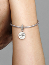 Friends Are Family Dangle Charm - Sterling silver