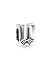 FINAL SALE - Pandora Reflexions™ Letter U Clip Charm - Sterling silver