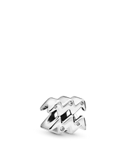 Sparkling Aquarius Zodiac Charm - Sterling silver