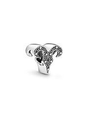Sparkling Aries Zodiac Charm - Sterling silver