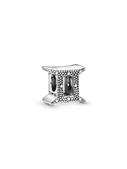 Sparkling Gemini Zodiac Charm - Sterling silver