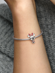 Disney Minnie Mouse Dotted Dress & Bow Charm - Sterling silver