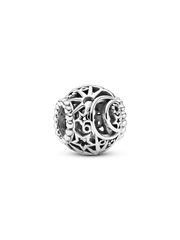 Openwork Sun, Stars & Moon Charm - Sterling silver