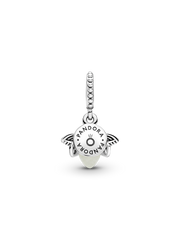 Glow-in-the-dark Firefly Dangle Charm - Sterling silver