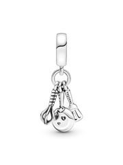 Spatula, Frying Pan & Whisk Dangle Charm - Sterling silver