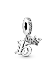 15th Birthday Dangle Charm - Sterling silver