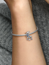 Star & Crescent Moon Charm - Sterling silver