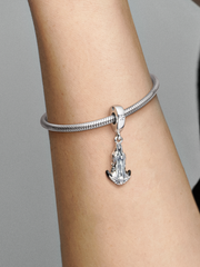 Virgin of Guadalupe Motif Dangle Charm - Sterling silver