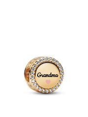Engravable Grandma Charm - 14k gold plating