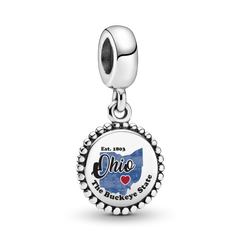 FINAL SALE - Ohio Map Dangle Charm