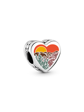 Nevada Heart Charm - Sterling silver