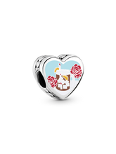 Alabama Heart Charm - Sterling silver
