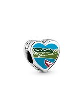 Arkansas Heart Charm - Sterling silver