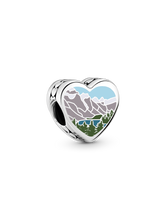 Idaho Heart Charm - Sterling silver