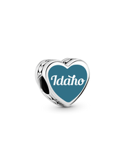 Idaho Heart Charm - Sterling silver