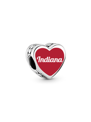 Indiana Heart Charm - Sterling silver