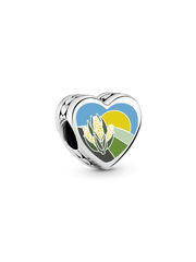 Iowa Heart Charm - Sterling silver