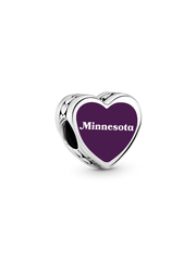 Minnesota Heart Charm - Sterling silver
