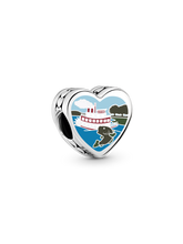 Mississippi Heart Charm - Sterling silver