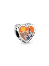 Nebraska Heart Charm - Sterling silver