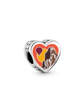 New Mexico Heart Charm - Sterling silver