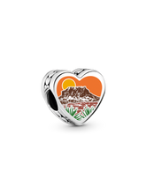 Oklahoma Heart Charm - Sterling silver