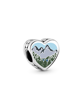 Oregon Heart Charm - Sterling silver