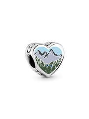 Oregon Heart Charm - Sterling silver