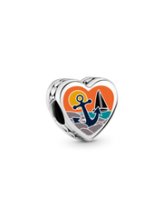 Rhode Island Heart Charm - Sterling silver