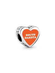 South Dakota Heart Charm - Sterling silver