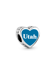 Utah Heart Charm - Sterling silver