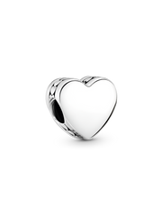 Besties Heart Charm - Sterling silver