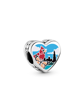 Illinois Heart Charm - Sterling silver
