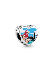 Illinois Heart Charm - Sterling silver