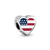 USA Heart Charm